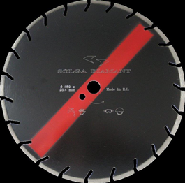 Diamantov kotou SOLGA  450/25,4 mm -mokr ez